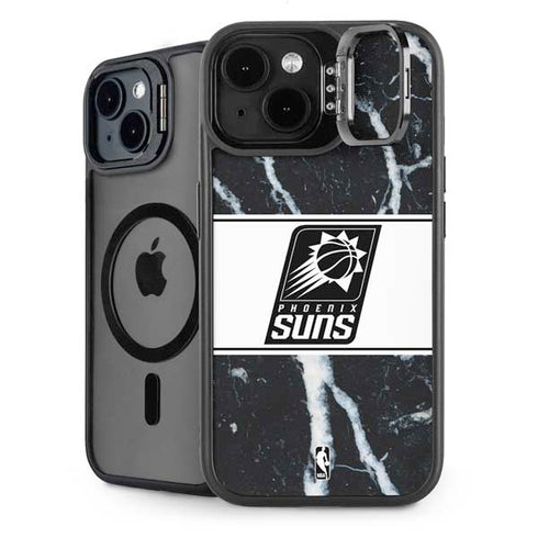 NBA Phoenix Suns Marble iPhone 15 Kickstand Case